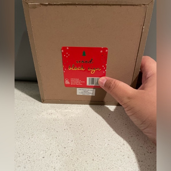 Don’t get your tinsel in a tangle Christmas wood block decor - Picture 2 of 3